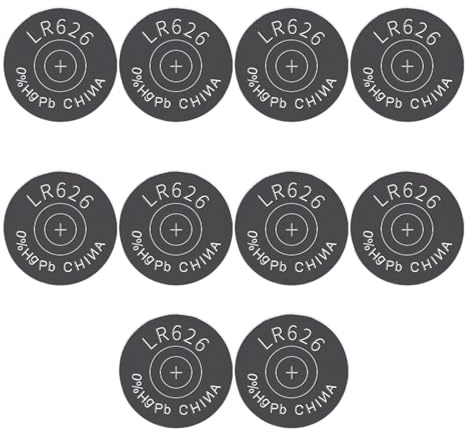 CARISSETT Lot de 10 piles bouton au lithium LR626 AG4 377 177A SR626SW pour calculatrices d'horloge jouet