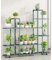Zstar Support pour plantes, support de fleurs pour l'intérieur et l'extérieur, étagère à fleurs à plusieurs étages avec roulettes pour coin chambre, salon, balcon, terrasse, cour, H9037 motif de fil