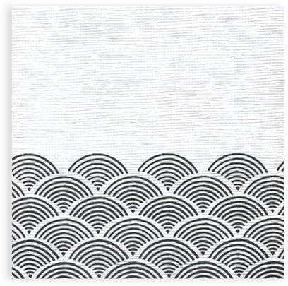 Papierservietten 3-lagig, 40 x 40 cm, 100 Stück, 1/4 Falz, Hochwertige Servietten im modernen Design für Partys, Feste & Events (Bögen schwarz)