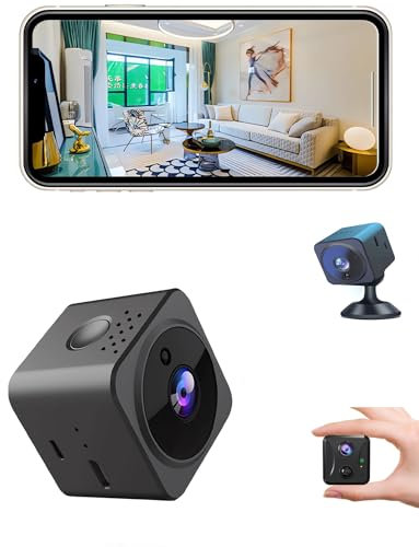ZHODADA Telecamera Spia WiFi, HD 1080P Mini Spia Telecamera di Sorveglianza Mini Telecamera Videocamera Senza Fili Spy Cam con Visione Notturna Rilevamento di Movimento di Audio Bidirezionale