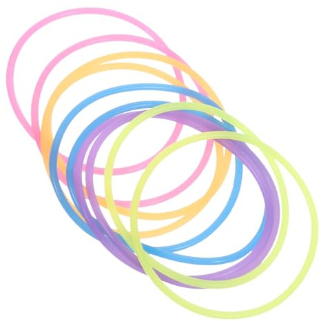 Mikikit 10pezzi Braccialetti in Silicone Fosforescenti Illuminano Al Buio Accessori Anni Braccialetti Al Neon Per Festa Decorazioni Luminose