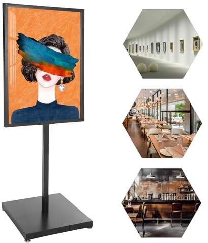 Infoständer A1, Informationsständer höhenverstellbar, Plakatständer, Kundenstopper, Präsentationsständer, Werbeständer, Posterständer, Aufsteller für Einkaufszentren, Supermärkten, Restaurant