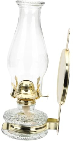 FONDOTIN Lámpara de Aceite de Queroseno Vintage Grande para Interiores Iluminación de Emergencia Decoración Retro Elegante para Salón y Dormitorio