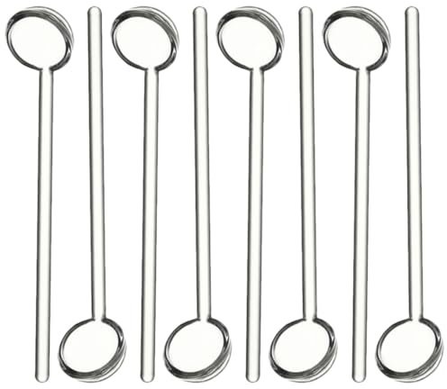 jojofuny 8 pièces Cuillères Espresso Verre Transparent pour Café Sucre et Boissons Mini Cuillères Délicates pour Fête et Usage Domestique