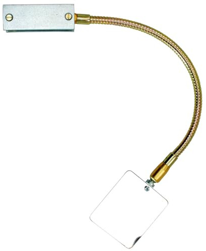 Schweißspiegel mit Magnetfuß und flex. Metallschlauch, Spiegel 80x70x1 mm