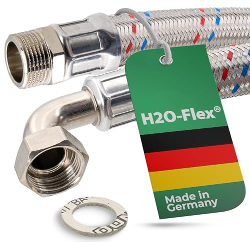 Panzerschlauch 1AG x 1ÜM Bogen (DN25)