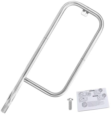 GFTIME 41862 Brenner Ersatzteile für Weber Q200 Q220, Q2000, Q2200 Gasgrills, 52cm Grill Brennersatz zubehör for Weber 396001, 396002, 566002, 53060001, 54060001, 69956, Schraube inklusive