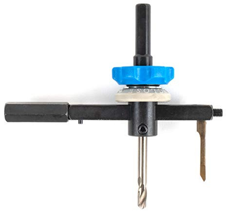 Falke FKS-L - Cortador circular para chapa de acero de hasta 3 mm, metales no ferrosos y plástico, diámetro ajustable (40-120 mm)