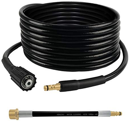 DERASL 6M Replacement Hose with M22 Female Connector, Screw on The Quick-Connect Adapter for Kärcher High Pressure Washer K2 K3 K4 K5 K6 K7, Screw-on Adapter for Easy Installation