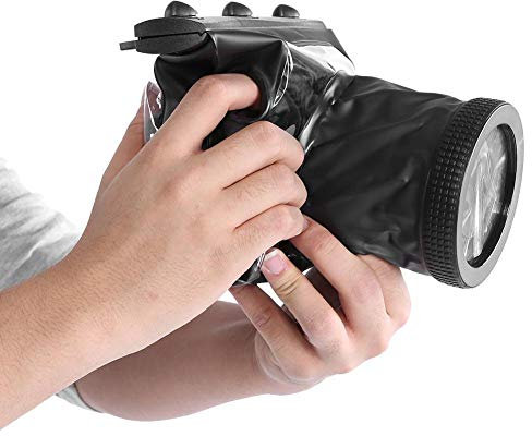 wasserdichte Tauchtasche, 20m Unterwasser Tauchkamera HD Finger Typ Universal wasserdichte Schwimmtasche Gehäuse Tasche SLR Kamera Abdeckung,für,für (schwarz)