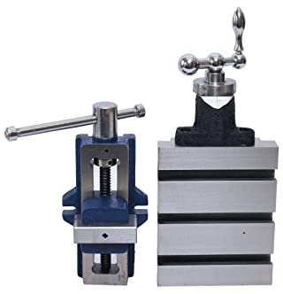 RAHISH TOOLS Vertikale Drehmaschine Fräsen Vertikalschieber & 50 mm selbstzentrierender Schraubstock Schraubstock Ingenieurwerkzeuge