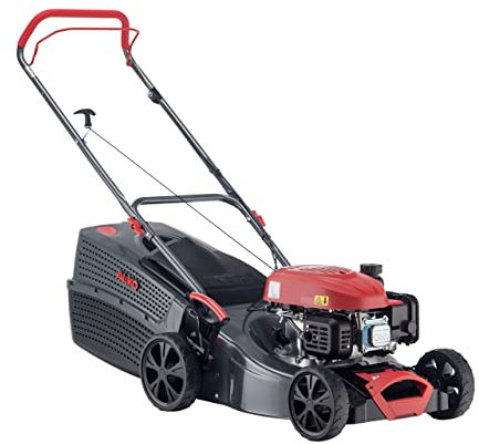 AL-KO Benzin-Rasenmäher Comfort 42.1 P-A, 42 cm Schnittbreite, 1.9 kW Motorleistung, Robustes Stahlblechgehäuse, zentrale Schnitthöhenverstellung, für Rasenflächen bis 800 m², Grau