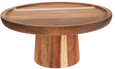 Luxshiny Wood Cake Stand 7.87 Inch Cake Display Holder for Cupcakes Fruit Serving Plate Party Dessert Stand for Weddings Picnics Kitchens Restaurants and Banquets