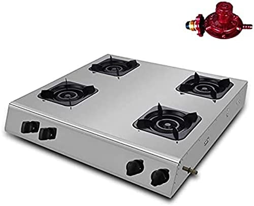 KRASS Desktop Gas Stove, 3/4/6/8 Burners, Liquefied Gas Stoves, Stainless Steel Tabletop Stoves, Commercial Kitchens, Hotels, Restaurants, Etc,B1-68X66.5x31cm/26.7X26.1X12.2in,Collector88