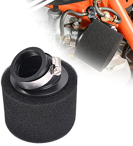 RUTU Filtre à air 38 mm, filtre à air universel coudé pour moto 4 temps 50 cc 70 cc 90 cc 110 cc 125 cc 150 cc GY6 moto ATV cooter Quad Go Kart cyclomoteur Pit Dirt Bike-Noir