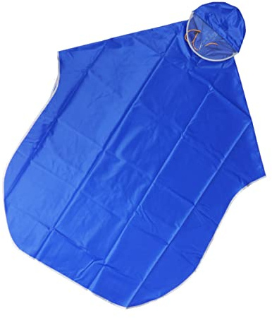 Toddmomy Unisex Bike Raincoat Hooded Oxford Cloth PVC Blue