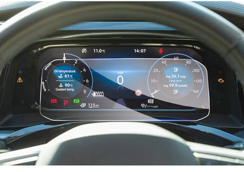 GAFAT V-W Multivan T7 2022-2024 2025 10,25 Film de Protection d'Écran de Digital Cockpit, Multivan 2025 10,25 Film en Verre trempé Cockpit, Compatible avec VW Multivan T7, 9H Anti-rayures