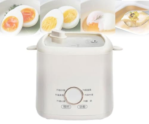 Mini Cuociuova Da 300 W, Cuociuova Elettrico Automatico Intelligente Con Timer Da 12 Ore, Cuociuova Per Uso Domestico A 6 Modalità Con Rivestimento In Acciaio Inossidabile, Per Uova Al Vapore, Sode