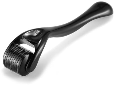 Rouleau Derma Roller pour Barbe Microneedle Roller pour Visage Barbe Stimule la Pousse de la Barbe et des Cheveux pour Homme et Femme Stimule la Croissance des Cheveux Soin de la Peau Visage