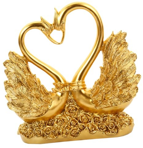 CORHAD Elegante Schwäne Aus Harz Dekorative Schwanenfigur Für Schreibtisch Und Wohnzimmer Für Hochzeiten Zuhause Auto Und Büro Kompakte Langlebig Und Kreativ