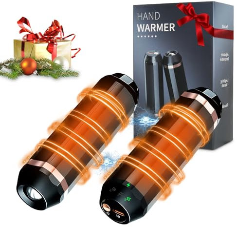 Handwärmer Elektrisch 2 IN 1, Handwärmer Taschenwärmer 10000mAh Handwärmer Wiederverwendbar USB Handwärmer, Split-Magnetic 2er-Pack,3 Heizmodi,für Winter, Weihnachten Kinder Erwachsener