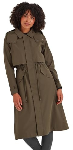 TOG24 Alva Womens Waterproof Trench Coat Jacket Waterproof Up To 10k With DWR Coating and Fully Taped Seams Look Great With 2-Way Zip, Stay Comfy With Cuff & Waist Toggles In This Womens Coat