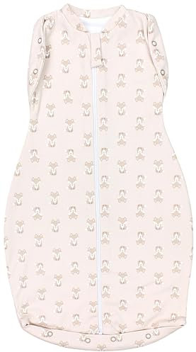 TupTam Baby Pucksack Swaddle Bag Wattiert Babyschlafsack unisex, Farbe: Unwattiert 0.5 TOG/Fuchs Beige, Größe: 0-3 Monate