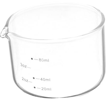 LIGIGWASH Vetro Misurino Da Bicchierini Per Espresso Misurini Per Caffè Espresso Tazze Per Panna Da Latte Bicchieri Graduati Beccuccio Singolo Per Latte Cappuccino Tè