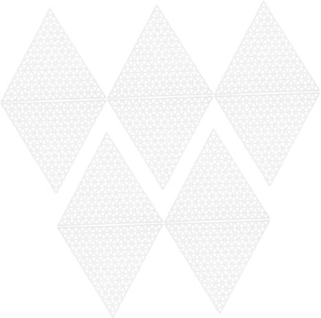 Artibetter 20stücke Dreieckige Kunststoff-leinwandblätter Netz-bastelleinwand Kunststoff-leinwand Für Heimwerker Häkeln Stricknadeln Stickereien Bastelbedarf
