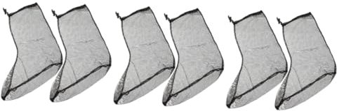 BESTonZON 3 Paires Couvre-pieds De Moustiques Enfants Couvre-pieds Antidérapant Chaussette Moulée Jambe Protecteur Du Camp Couvre-chaussures Antidérapants Engrener Noir