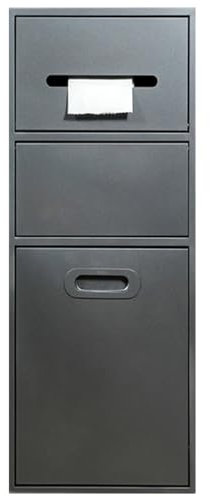 LFONDIGE Rectangle Recessed Shower Shelves Niche, Water Proof Bathroom Toilet Paper Holders, Storage Cabinets with Door for Kitchen Bath Fixtures(Gray,23X67X14cm-9X26.4X5.5in)