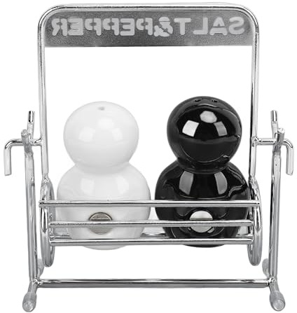 Ensemble de salières et poivrières, 2 pièces, salières et poivrières, assaisonnements, épices, joli couple de balançoires, distributeur décoratif pour la cuisine