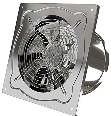 UQACHG Ventilatori di Ventilazione Ventilatore di Ventilazione A Parete in Acciaio Inossidabile con Copertura in Rete E Valvola di Ritegno Ventilatore di Scarico De,8 inch