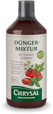 Chrysal Vegane Bio-Dünger-Mixtur für Tomaten & Kräuter - 1000 ml