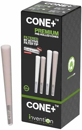 CONE+ 100 x naturbelassene King Size Cones mit CTIP Aktivkohlefilter - konische vorgerollte Hülsen - Pre Rolled Cones