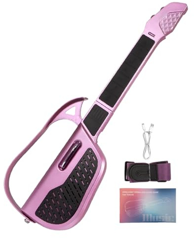Tuxxjzm Guitare électrique sans cordes pour tout-petits – Instrument de musique électrique pliable pour l'éducation musicale des enfants d'âge préscolaire, garçons, filles, jeunes enfants, voyage