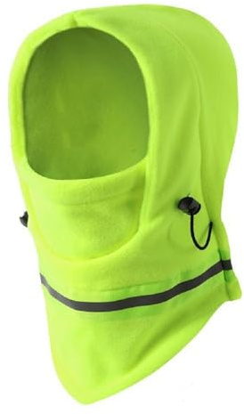 Balaclava Sturmhaube Motorrad Fahrrad Maske Laufmütze mit Reflektoren Kapuzenschal Verstellbare Winddichte Schalmütze Damen Herren Sturmhauben Ski Maske Gesichtshaube für Winter Sport und Outdoor