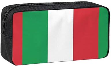 WSSYYBF Italy Flag Simple and Spacious Pen case.Large SpaciousCase, 600D Oxford Zipper Pouch for Work OfficeWomen's Fashion