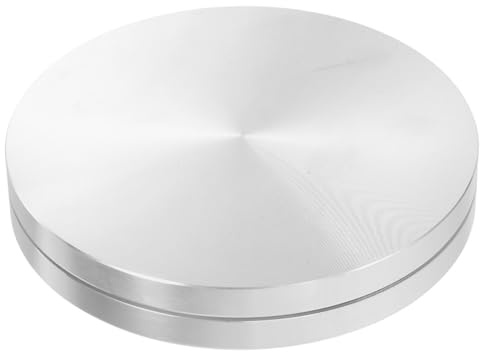 Beaupretty Keramik Töpferscheibe Manuell 12x12x1,9cm Aluminiumlegierung Drehplatte mit Stabilisator für Tonmodellierung und Töpferarbeiten