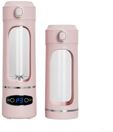 PureBowlic Portable USB-C Blender 600Ml With 12 Stainless Steel Blades For Ice, Fruits, Vegetables, Smoothies, Milkshakes And Juices, Food-Grade Material, Self-Cleaning, Rechargeable(pink)