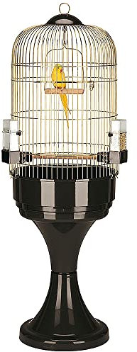 Ferplast Vogelkäfig MAX 6 Papageien, Kakadu, aus Metall, Inkl. Zubehör Sitzstangen Futternäpfe Räder, 53 x 53 x h 165 cm.