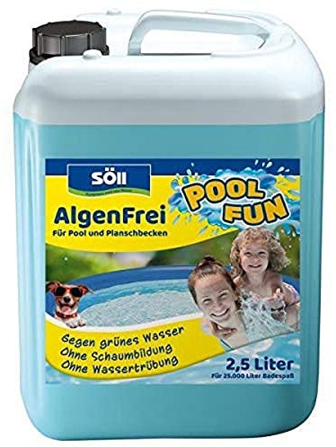 Söll 81506 PoolFun AlgenFrei 2,5 l - Algenmittel, Reinigungsmittel für Pool Planschbecken Schwimmbad Kinderbecken Swimmingpool Whirlpool