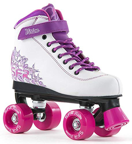 SFR Vision II Roller Quad Skate Vit/Lila UK 12/EU 30,5