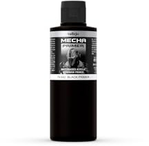 Vallejo Mecha Color Acrylfarbe Schwarz, 200ml. für Airbrush, hohe Widerstandsfähigkeit gegen Manipulation und Stöße, ideal für Modellbau und Miniaturen, Serie Mecha Color.