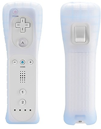 Kreema Telecommande de Jeu Video Blanc avec Etui en Silicone + dragonne pour Console de Jeu Nintendo Wii