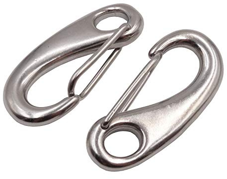Schnapphaken Edelstahl V4A Inox rostfrei 3 Größen Karabiner Schnapper Öse Auge