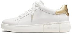 kate spade new york Women's Lift Lace Up Sneaker, Optic White/Pale Gold, 7.5