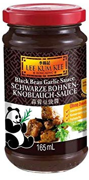 Salsa de alubias negras fermentadas con ajo 165 ml tipo black bean garlic sauce para wok, noodles y marinados, sabor umami intenso estilo cocina china