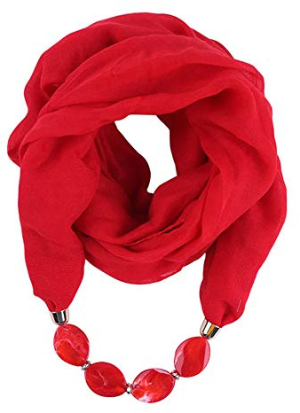Asudaro Damen Tücher Halskette Modeschmuck Anhänger Schals Sonnenschutz Jahrgang böhmischen Stil Kette Quasten Schal Halskette Halstücher Bekleidung Elegante Schal Wrap Pashminas 180 x 48CM