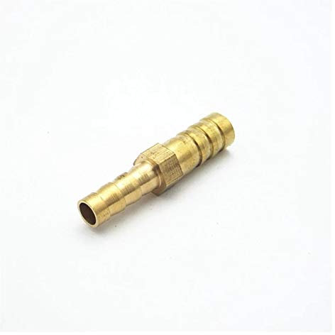 Geeyu ZHaonan- Messingschlauch, 2-Wege-Gerade Schlauchkupplung Messing Rohrverbinder, 4mm 5mm 6mm 8mm 10mm 12mm 14mm 16mm 18mm 20mm, Wasserschlaucharmaturen (Color : 12 10mm)